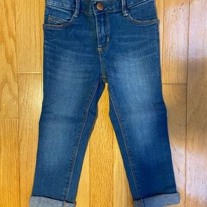 Old Navy Boyfriend jeans with cuff and adjustable waist, size 3 toddler